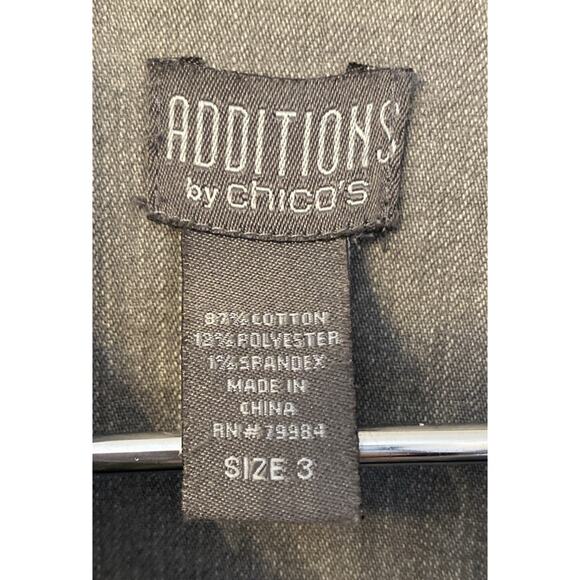 Additions by Chico's Women's Jacket Stretch Denim Gray Size 3 - Picture 6 of 7